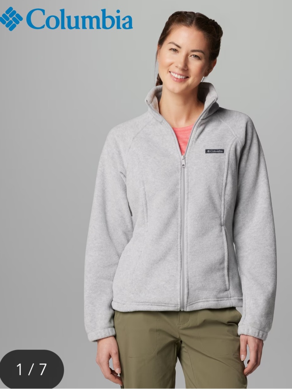 Columbia Women's Benton Springs Full-Zip Fleece Jacket - Light Gray